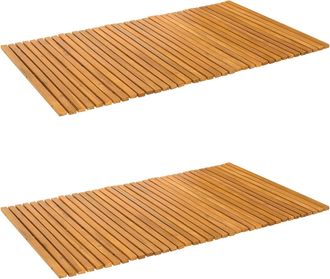 vidaXL Alfombrilla De Ba&ntilde;o 2 Uds. Natural 100 X 60 Cm Vidaxl