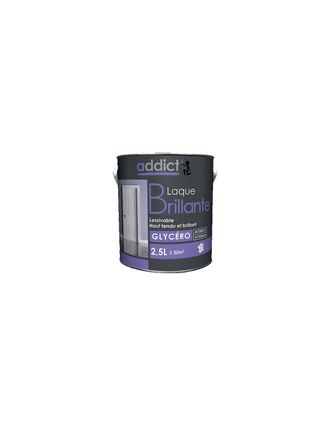Addict Peinture Laque Glyc&eacute;ro Brillant 2.5 Litres Blanc - Addict