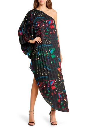 Hutch Diva One Shoulder Dress In Multicolor