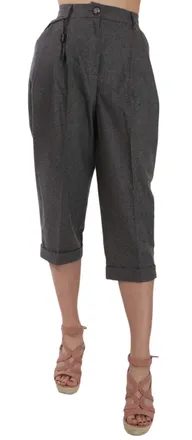 Dolce & Gabbana Pleated Virgin Wool Trousers - Gray