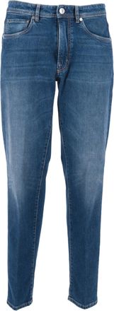 PESERICO Medium Blue Five Pocket Jeans