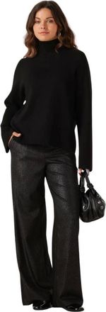 Object Object, Truien & Vesten, Dames, Zwart, L, Polyester, Objreynard High Neck Pullover