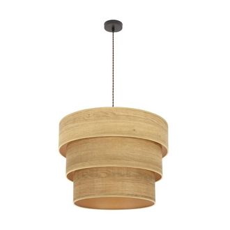 Fabrilamp Colgante Triple Smile 3xe27 Marron/madera Clara Regx50x50 Cm