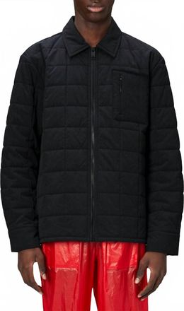 Rains Unisex Giron Liner Overshirt In Black