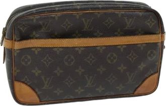 Louis Vuitton Pre-owned Tela clutches - - Pre-owned - Donna - Marrone - ONE SIZE