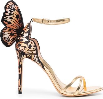 Sophia Webster Chiara 110mm heeled sandals - women - Calf Leather/Calf Leather/Calf Leather/Fabric - 37 - Yellow