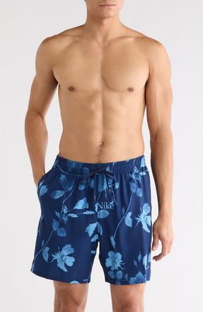 Nike Floral Swim Trunks in Midnight Navy at Nordstrom Rack, Size Xx-Large