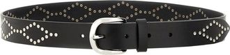 Isabel Marant Liliana Slim Studded Bovine Hair Belt