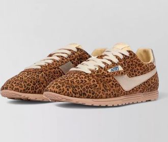 Autry leopard-print suede low-top sneakers