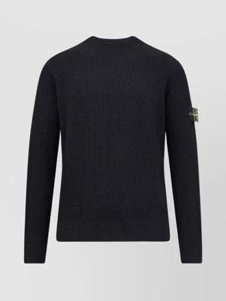 Stone Island ribbed virgin wool crewneck sweater