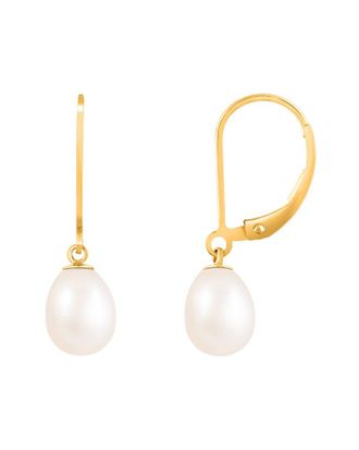 Splendid Pearls Silver 7.5-8Mm Pearl Earrings