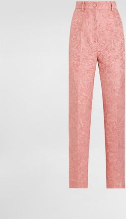 Dolce & Gabbana Tailored Quilted Floral Jacquard Pants - Woman Pants And Shorts Pink 38