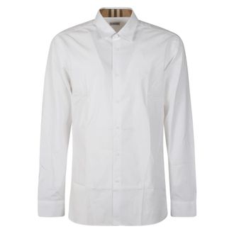 Burberry Formal Shirts, male, White, Size: XL Sherfield Shirt
