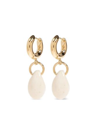 Isabel Marant Off White Hoop Pendant Earrings