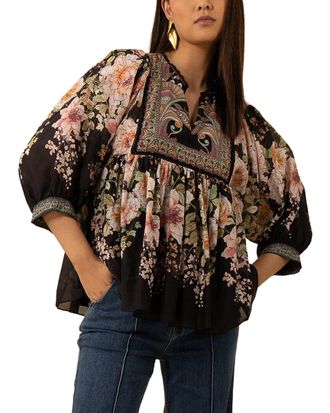 Hale Bob Silk-Blend Skyler Blouse