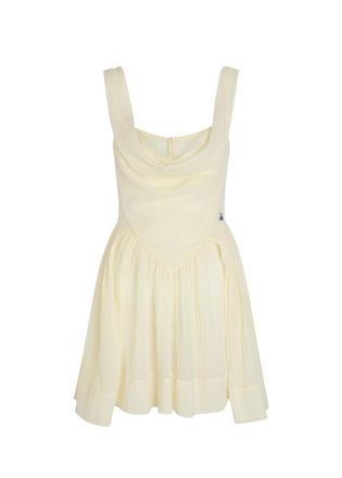 Vivienne Westwood Sunday Logo-embroidered Cotton Gauze Mini Dress - No Colour - 38 (UK6 / XS)