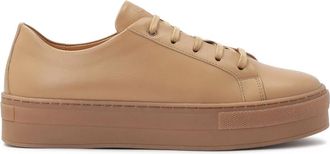 Kazar Lichtbruine sneakers op een dikke zool - Dames - Sneakers - Bruin - 40 EU - Leer - Schoenen
