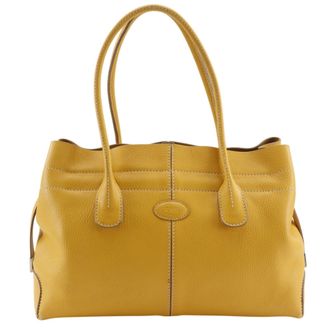 Tod's Yellow Leather Tote Bag (Pre-Owned)