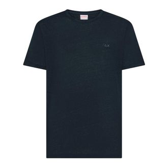 Sun 68 Heren, Tops, Blauw, Maat: 3XL Linnen