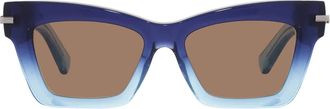 Ferragamo Brown Cat Eye Ladies Sunglasses SF2031S 415 52