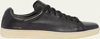 Tom Ford Mens Warwick Grained Leather Sneakers