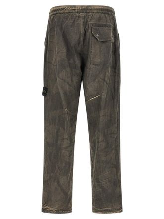 Stone Island Technical Fabric with Wrinkled Finish Cargo Pants