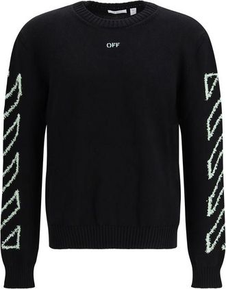 Off-white Black Cotton Mens Sweatshirt
