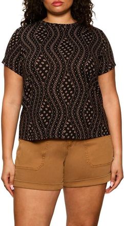 Sanctuary The Perfect T-Shirt in Rhythmic Blue at Nordstrom, Size 1X