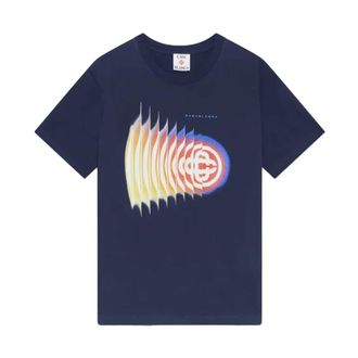 Casablanca Shockwave Short Sleeve T-Shirt - male - Casablanca - T-Shirts - Blue - 2XL - Tops