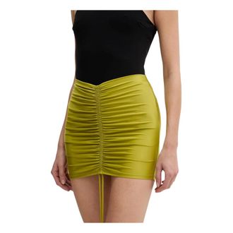 Patrizia Pepe Rokken, Dames, Groen, M, Polyester, Ruched Beach Skirt