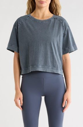 Zella Vintage Wash Boxy Tee in Navy Armada at Nordstrom Rack, Size X-Large