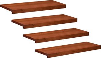 vidaXL Alfombras Para Escalones 4 Uds. 70 X 25 X 2 Cm Marr&oacute;n Vidaxl