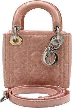 Dior Powder Pink Patent Cannage Mini Lady Dior
