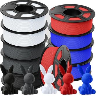OEM Filamento Para Impresora 3d, Material Petg, 1,75 Mm De Di&aacute;metro, 2bk2wt2gy2rd2bl