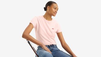 Levi's The Perfect Tee - Womens - 2XL - Pink / Potpourri