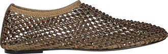Strategia Sparkling Mesh Flats With Swarovski Accents And Leather Sole