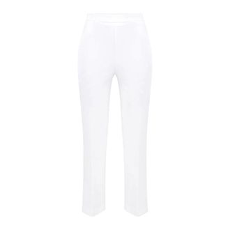 Elisabetta Franchi Pantalone - Dames - Straight fit broeken - Wit - L - Broeken