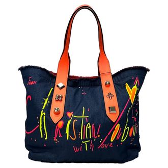 Christian Louboutin Christian Louboutin Frangibus draagtas in marineblauwe denim