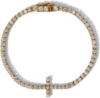 Nadri Astrid Cross Tennis Bracelet in Gold at Nordstrom
