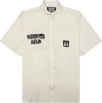 Neighborhood Camicia con stampa grafica - Toni neutri