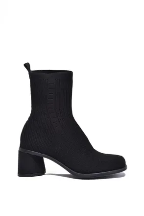Camper Black Polyester Rubber Womens Ankle Boot