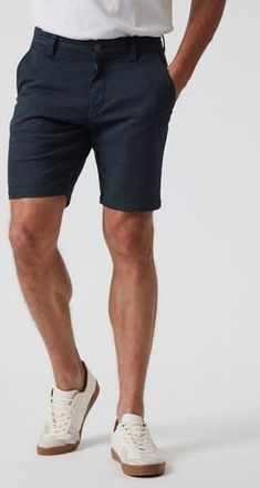 34 Heritage Arizona CoolMax Slim Fit Chino Shorts in Navy Coolmax at Nordstrom Rack, Size 40