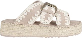 Mou Jute Sandal - Dames - Sandalen - Beige - 36 EU - Jute - Schoenen