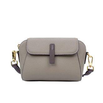 Generic Small Crossbody Bag for Women Genuine Leather Purse Handbags Fashion Casual Shoulder Bags with Side Pockets (Gray)