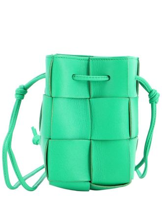 Bottega Veneta Cassette Bucket Bag Maxi Intrecciato Plisse Small (Authentic Pre-Loved)