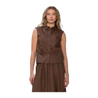 Lina Locchi Dames, Blouses & Shirts, Bruin, Maat: XS