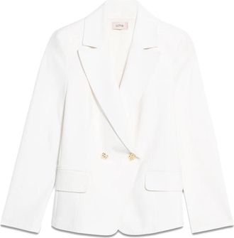 Oltre Milano-stitch Blazer - Dames - Blazers - Wit - XL - Leer - Jassen