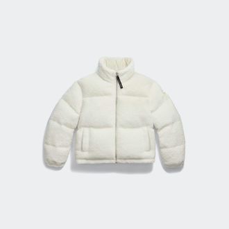 Canada Goose Fallon Fleece Puffer Jacket (Women, Bone, XL)