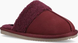 Hush Puppies Womens Hush Puppies Arianna Suede Womens Bordeaux Slippers - Red - Size: 7