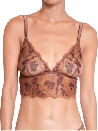 Huit Po&egrave;me Wireless Bralette In Mocha Brown